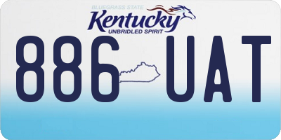 KY license plate 886UAT