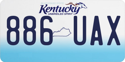 KY license plate 886UAX