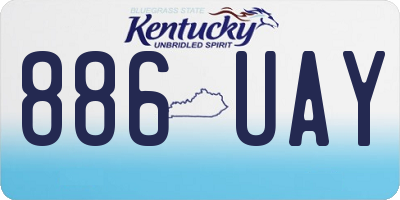KY license plate 886UAY