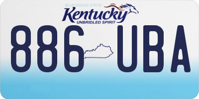 KY license plate 886UBA