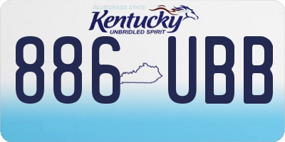 KY license plate 886UBB