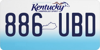 KY license plate 886UBD