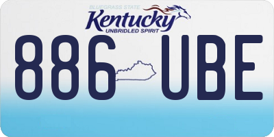 KY license plate 886UBE