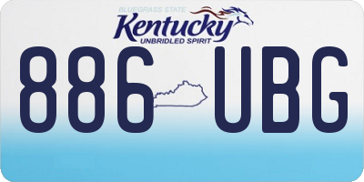 KY license plate 886UBG