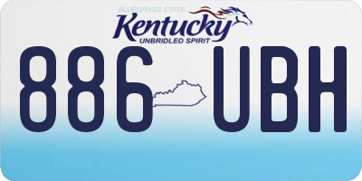 KY license plate 886UBH