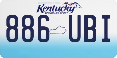 KY license plate 886UBI