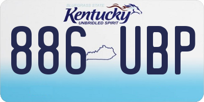 KY license plate 886UBP