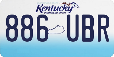 KY license plate 886UBR