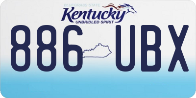 KY license plate 886UBX