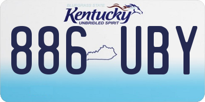 KY license plate 886UBY