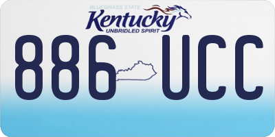 KY license plate 886UCC