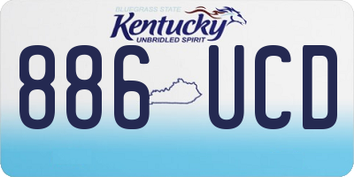 KY license plate 886UCD