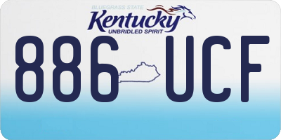 KY license plate 886UCF