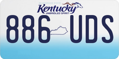 KY license plate 886UDS