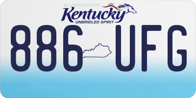 KY license plate 886UFG