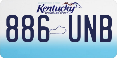 KY license plate 886UNB