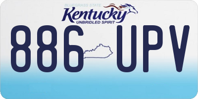 KY license plate 886UPV