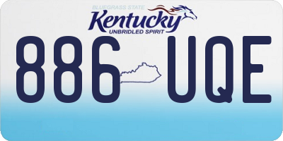 KY license plate 886UQE