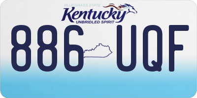 KY license plate 886UQF