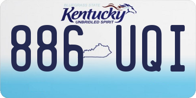 KY license plate 886UQI