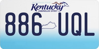 KY license plate 886UQL
