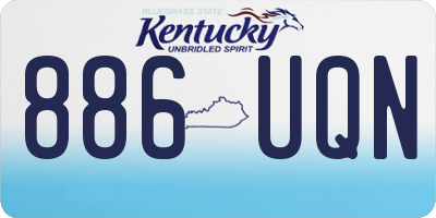 KY license plate 886UQN