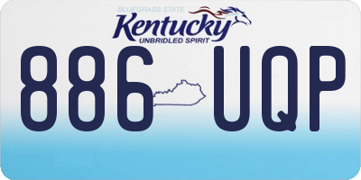 KY license plate 886UQP