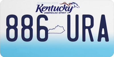 KY license plate 886URA