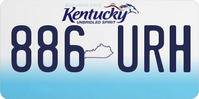 KY license plate 886URH