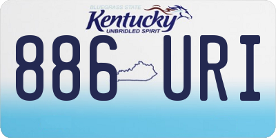 KY license plate 886URI