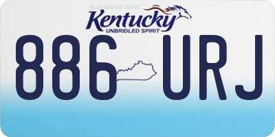 KY license plate 886URJ