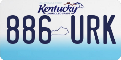 KY license plate 886URK