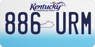 KY license plate 886URM