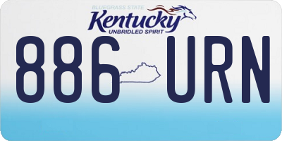 KY license plate 886URN