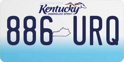 KY license plate 886URQ