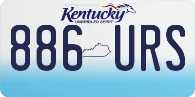 KY license plate 886URS