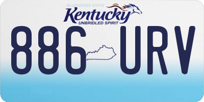 KY license plate 886URV