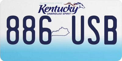 KY license plate 886USB