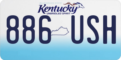 KY license plate 886USH