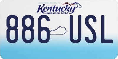 KY license plate 886USL