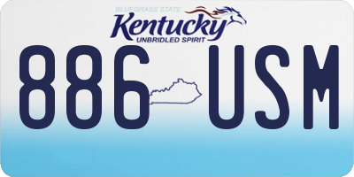 KY license plate 886USM