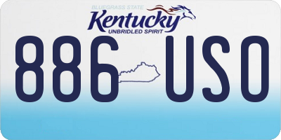 KY license plate 886USO