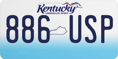 KY license plate 886USP