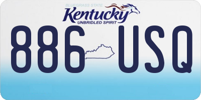 KY license plate 886USQ