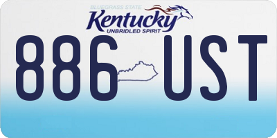 KY license plate 886UST