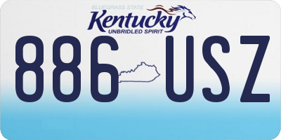 KY license plate 886USZ
