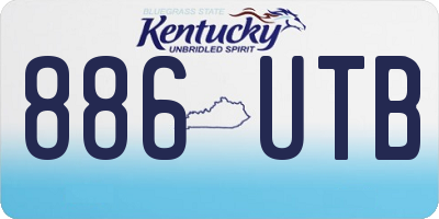 KY license plate 886UTB
