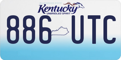 KY license plate 886UTC