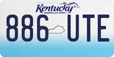 KY license plate 886UTE