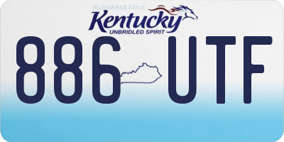 KY license plate 886UTF
